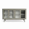 Metal storage cabinet with glass doors for living room 100 x 40 x 70cm